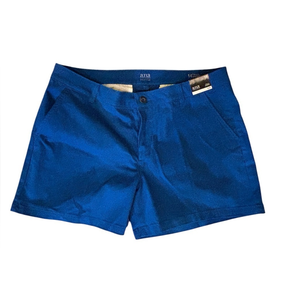 A.N.A Women’s Blue Twill Shorts Size 14 New with Tags